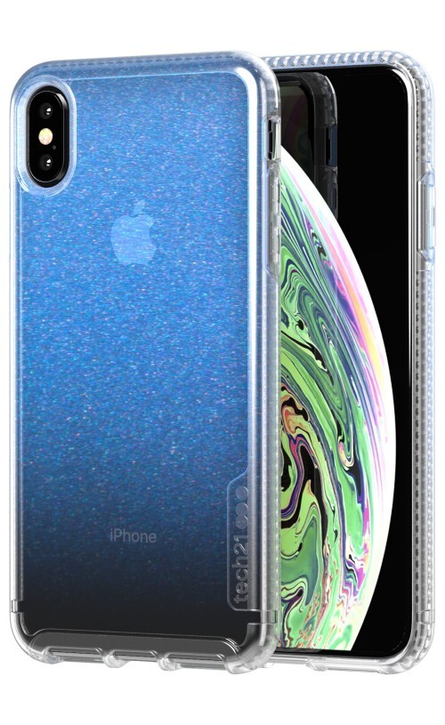 Tech21 Pure Shimmer blauw, transparant / Apple iPhone Xs Max