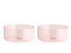 H&H Daylight Set van 2 kopjes van borosilicaatglas, roze, 11,5 x H 5 cm