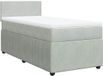 vidaXL Boxspring met matras fluweel lichtgrijs 100x200 cm