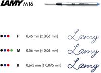 LAMY econ balpen 240 – elegante balpen van roestvrij staal in mat indigo met kenmerkende gebogen clip – inclusief LAMY M 16 grote vulling in zwart, schrijfdikte M