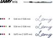 LAMY econ balpen 240 – elegante balpen van roestvrij staal in mat indigo met kenmerkende gebogen clip – inclusief LAMY M 16 grote vulling in zwart, schrijfdikte M
