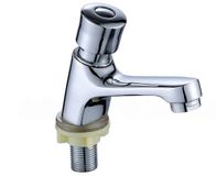 LISM Poignée pour robinet de lavabo, robinet à pression avec minuterie, acier chromé