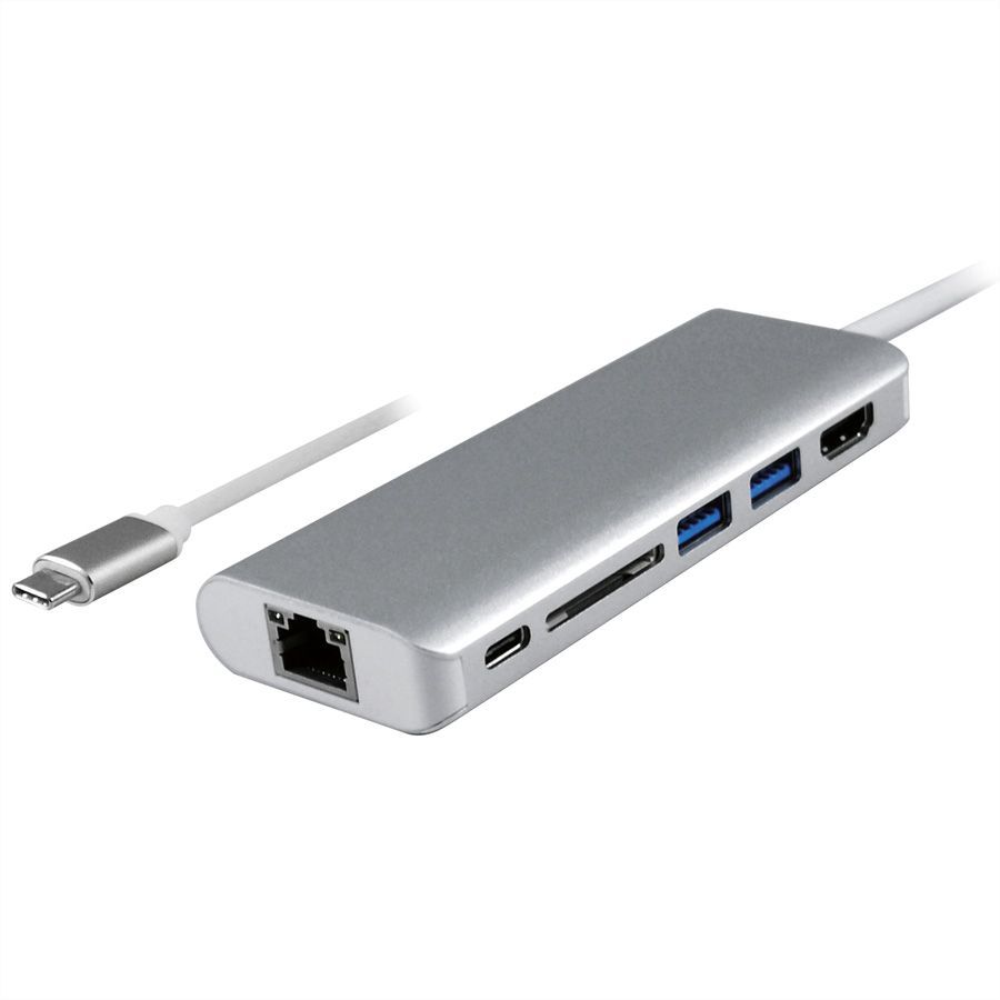 ROLINE 12.02.1037 - Notebook Dock & Poortreplicator - Zilver