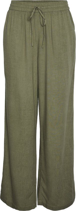 Pieces PCPIA HW Wide Pants Wvn Noos - Deep Lichen Green - Size S