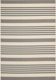 Safavieh Gestreept Binnen/Outdoor Geweven Gebiedsdeken, Courtyard collectie, CY6062, in Grijs & Been, 122 X 170 cm