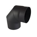 Kamino Flam Uni knie 90 graden, grijs gegoten, Senotherm gecoat, Ø 150 mm
