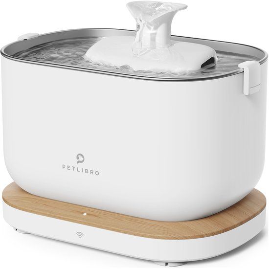 Petlibro Dockstream Smart Waterfontein - Wit - 2.5L - Voor Katten & Honden - Kunststof