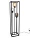 LIGHT HOME LH Zwarte vloerlamp met glazen kap