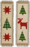 Vervaco Bladwijzer kit - Geruite kerstbomen set van 2