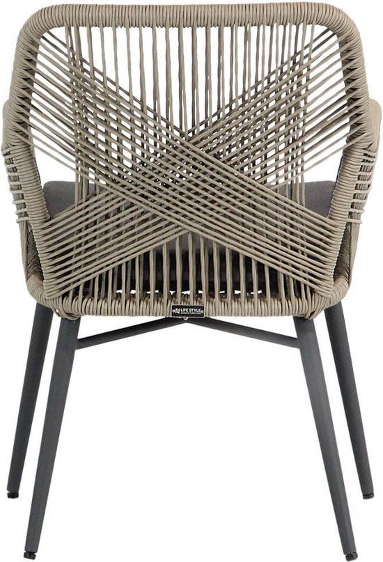 Lifestyle Advance/Matale 180 cm dining tuinset 5-delig - Taupe-naturel-bruin - 4 zitplekken - Wicker