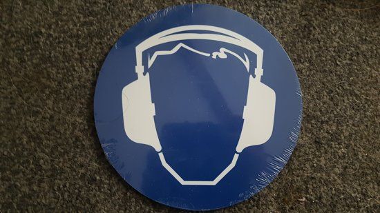 Pick-Up Pictogram - Oorbescherming dragen - 180mm - Blauw