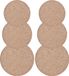 Zeller Set van 6x pannenonderzetters kurk rond 20/23/26 cm