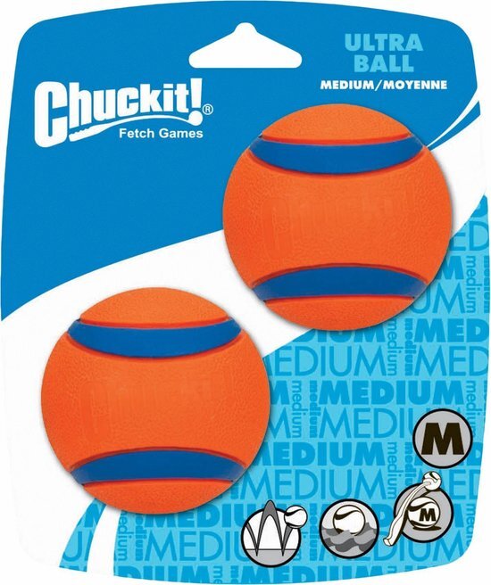 Chuckit Chuckit Ultra Ball Hondenspeelgoed - Oranje - M - 2 stuks