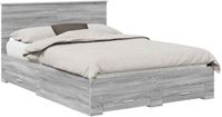 vidaXL Cadre de lit Gris Sonoma 160 x 200 cm Bois traité