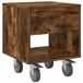 vidaXL Nachtkastje gerookt eiken 40,5 x 40 x 48 cm bewerkt hout