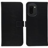 Selencia Echt Leren Bookcase voor de OnePlus 15R - Zwart