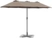 vidaXL Tuinparasol 370 x 197 x 239 cm Polyester en Aluminium Taupe