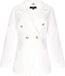 Faina Blazer Dames XL Wit Polyester Effen Lange Mouw Kort