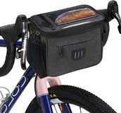 Sacoche de guidon de vélo avec support de téléphone - 6 litres - Étanche - Sacoche de tube supérieur - VTT et vélo de course