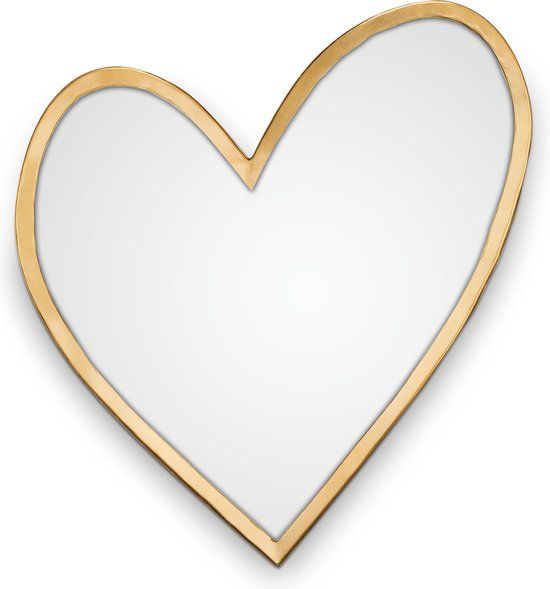 vtwonen Heart Spiegel - Gouden Wandspiegel - 30cm