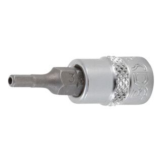 BGS Dopsleutelbit - 6,3 mm (1/4") - binnenzeskant met boring 3 mm - 1 stuk