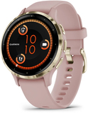 Garmin Venu 3S Smartwatch - 1.2" AMOLED Display - Gold/Rose - Pink Band