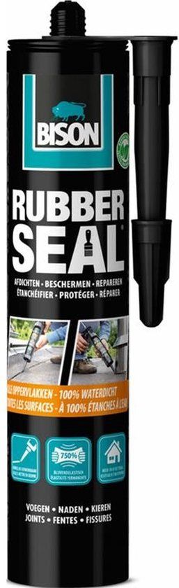 Bison Rubber Seal koker 310 gram - Zwart