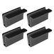 cyclingcolors 4x glazen deurgreep magneet druksluiting magneetplaat met trekgreep drukopener glazen deurscharnier vitrine-scharnier roestvrij, 40 x 23 mm zwart