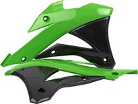 POLISPORT Kawasaki KX 85, KX 100 radiatorbekleding, groen en zwart, model 2014-20