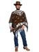 Authentieke Smiffys Authentiek Western Western Shooter-kostuum, bruin, met poncho, vest, nep shirt en sjaal