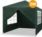 Happyment tente de réception avec panneaux latéraux – Vert – 3x3 mètre – Tente pliable – Imperméable et résistant aux UV – Hauteur réglable