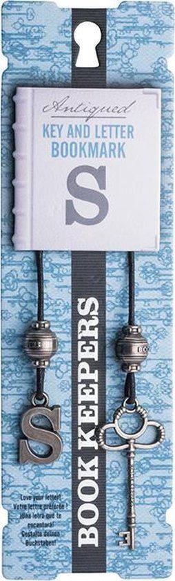 Book Keepers Antiqued Letter Bookmark - Letter S