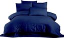 L'Essentiel Linge de Maison Lilyum Dekbedovertrek Set - Bleu foncé - Coton - 240 x 220 cm