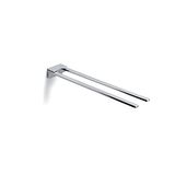 Gedy Kansas dubbele vaste handdoekhouder, roestvrij staal, chroom, 35 x 6,3 x 3,1 cm