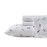 Nautica - Kingsize lakens, katoenen percal beddengoedset, knapperig en cool, lichtgewicht en ademend (High Surf, Kingsize)