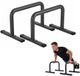 Relaxdays Parallettes - set van 2 - noir - 35x36x60 cm - avec antidérapant