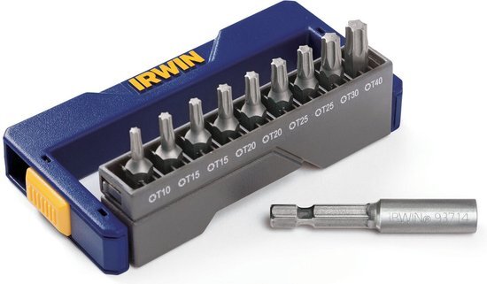 IRWIN Gereedschap 1868197 9-delige bitset Torx Plus bithouder