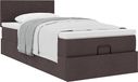 Prolenta Maison Exclusive - Ottoman bed met matras, donkergrijs, 100x200 cm, textiel