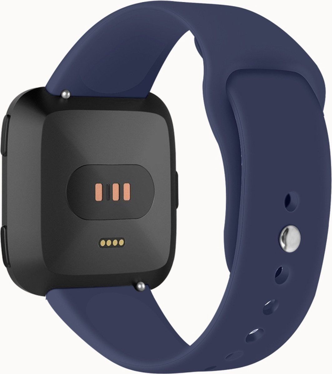Intercella Siliconen bandje - geschikt voor Fitbit Versa en Fitbit Versa 2 - maat S/M - marineblauw