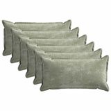 vidaXL Housse de coussin 6 pièces bois vert 40 x 80 cm tissu chenille