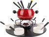 Cosy&Trendy fondue set met 6 vorken - emaille - ø 16cm