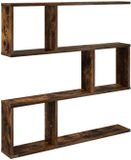 vidaXL Wandplank Gerookt eiken 80 x 12 x 79,5 cm Bewerkt hout