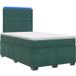 Maison Exclusive - Lit boxspring avec matelas, vert foncé, 120 x 190 cm, velours