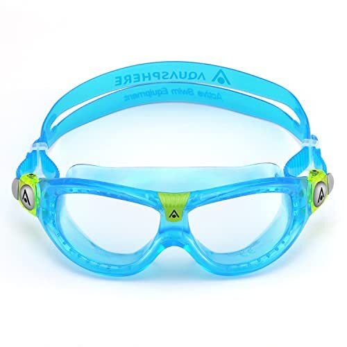 Aqua Sphere Aqua Sphere Seal Kid 2 Kids zwembril - ultiem onderwaterzicht met comfort, kraslens en hypoallergeen | Unisex kinderen, heldere lens, turquoise, turquoise frame (MS5064343LC)