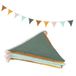 AiQInu Partybanner, vlaggetjesslinger, stof, decoratie voor kinderkamer en meisjes, slingers van wasbare katoenen stof, wieg, driehoek, kleurrijke vlag, decoratie