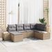Maison Exclusive Set de 6 bancs de jardin, beige et gris clair, polyrotin