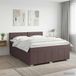 vidaXL Boxspringbed met matras Donkerbruin 160 x 200 cm Stof