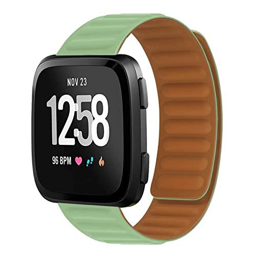By Qubix Qubix - Siliconen Loop bandje - Lichtgroen - compatibel met Fitbit Versa 3/4 & Sense 1/2
