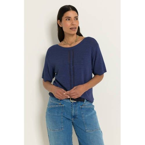 Claudia Sträter trui donkerblauw