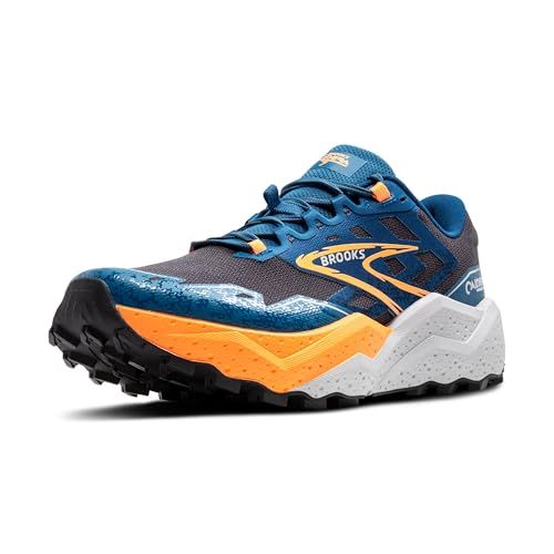 Brooks Caldera 7 - Heren Sneakers - 40.5 EU - Ebony Mozaïek Blauw Oranje